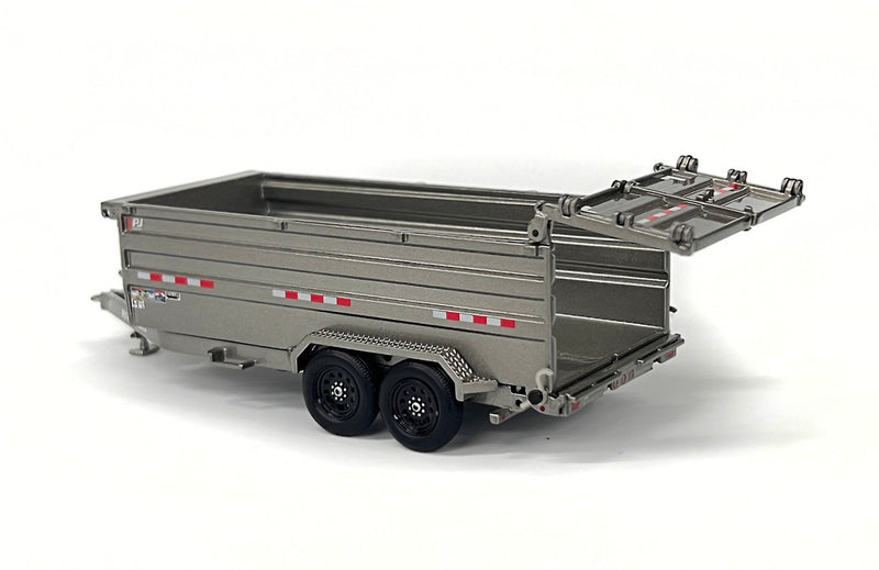ギャラリービューアに画像をロードする, PJ Trailers ダンプトレーラー PJ Dump DM シルバー / Weiss Brothers 1/50 建設機械模型