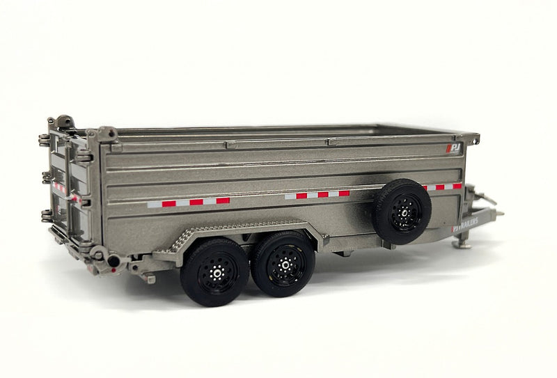 ギャラリービューアに画像をロードする, PJ Trailers ダンプトレーラー PJ Dump DM シルバー / Weiss Brothers 1/50 建設機械模型