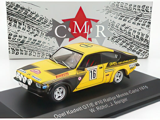 【予約】OPEL カデット C GT/E(ナイトバージョン) 16号車 4位 ラリー モンテカルロ 1976 ヴァルター・ロール ヨッヘン・ベルガー イエロー ブラック/ CMR 1/43 ミニカー
