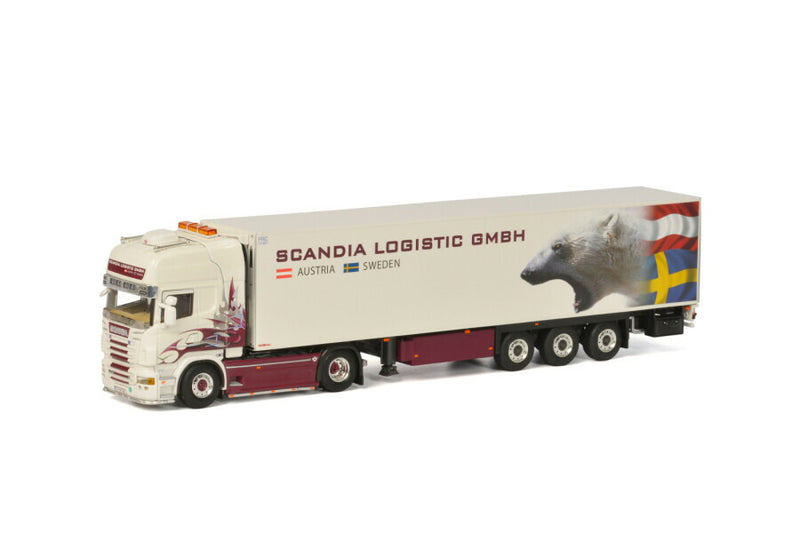 ギャラリービューアに画像をロードする, Scaniaスカニア R6 TOPLINE リーファートレーラー 3軸 Scandia Logistic / WSI 1/50 建設機械 模型
