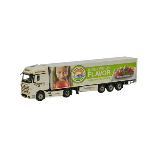 Visbeen Sunset Mercedes-Benz Actros Giga Space reefer trailer carrier (3 axle) トレーラー / WSI 1/50 建設機械模型 工事車両