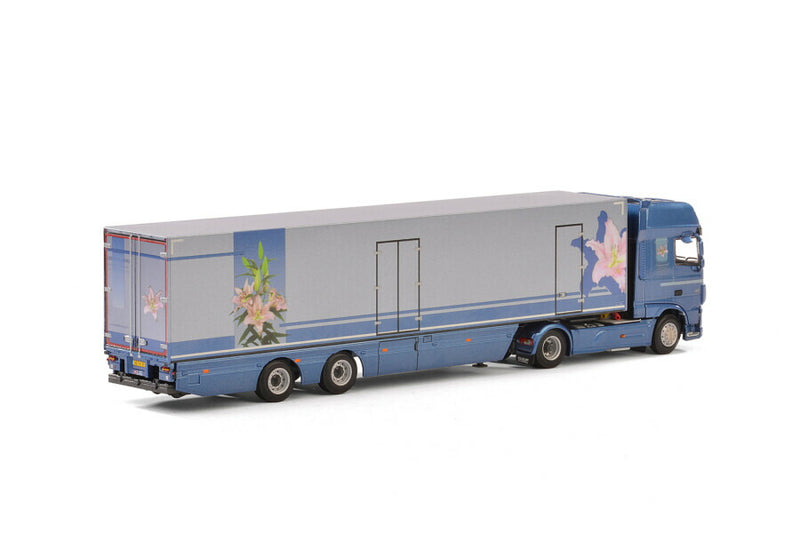ギャラリービューアに画像をロードする, DAF XF SUPER SPACE CAB 4x2 リーファートレーラー 2軸 Gebr. De Mooi / WSI 1/50 建設機械 模型