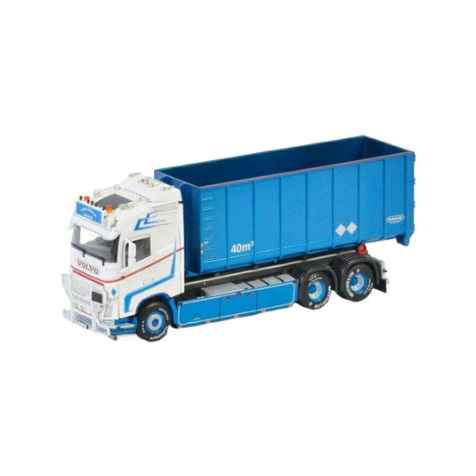 Loods Akeri Volvo FH4 Globetrotter Hooklift System + Hooklift Container 40M3 トラック / WSI 1/50 建設機械模型 工事車両