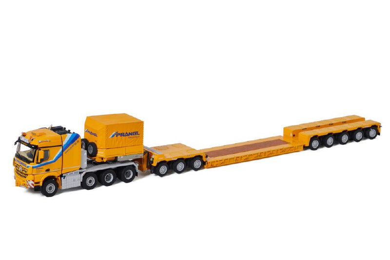 ギャラリービューアに画像をロードする, Prangl; MERCEDES-BENZ AROCS MP4 2.300MM STREAM SPACE 8X6 LOW LOADER トラック ダンプ/WSI 建設機械模型 工事車両 1/50