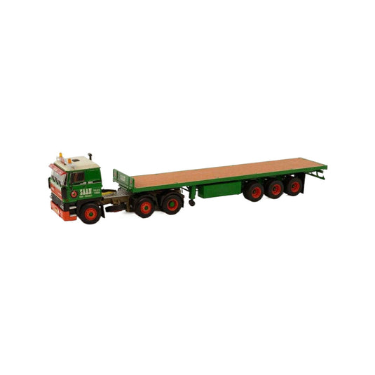 Koninklijke Saan DAF 3300 6x2 flat bed semitrailer 3 Axle トレーラー / WSI 1/50 建設機械模型 工事車両
