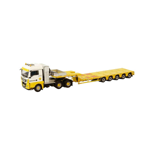 Mediaco MAN TGX XLX 6x4 Nooteboom MCO-PX 5axle トレーラー / WSI 1/50 建設機械模型 工事車両