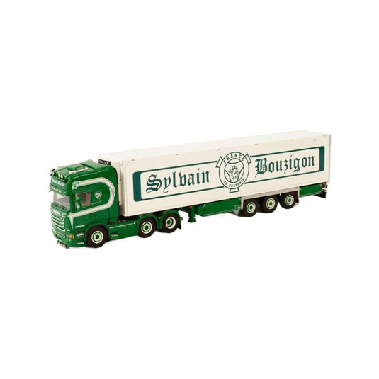S. Bouzigon Scania Streamline Topline 6x2 TwinSteer reefer semitrailer 3axle トレーラー / WSI 1/50 建設機械模型 工事車両