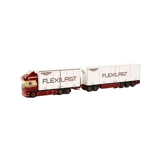 TransportTeamet Flexilast Scania R6 Topline 6x2 swedish box combination トラック / WSI 1/50 建設機械模型 工事車両