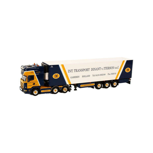Dinant van Iterson Scania R4 Topline 6x2 TwinSteer reefer semitrailer トレーラー / WSI 1/50 建設機械模型 工事車両