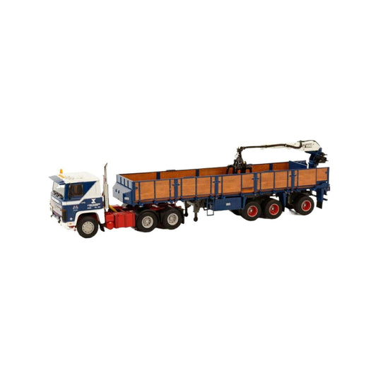 J. van Klooster Scania 1-Series 6x2 TwinSteer brick trailer トレーラー / WSI 1/50 建設機械模型 工事車両