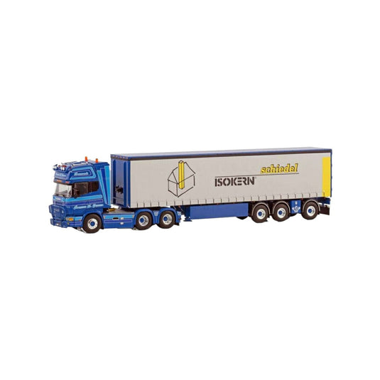 Rasmus K Jensen Scania R4 Topline curtainside semitrailer トレーラー / WSI 1/50 建設機械模型 工事車両