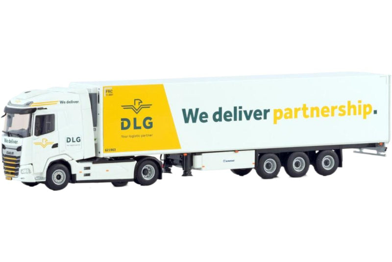 ギャラリービューアに画像をロードする, DLG Logistics DAF XG 4x2 冷蔵セミトレーラー / WSI 1/50 建設機械模型 工事車両