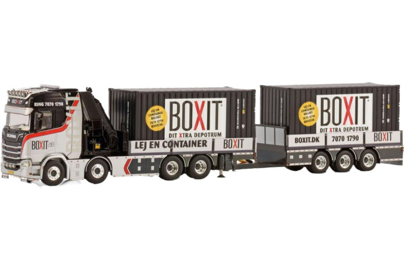 ギャラリービューアに画像をロードする, Boxit Scania S ハイライン CS20H フラットベッドトレーラー / WSI 1/50 建設機械模型 工事車両