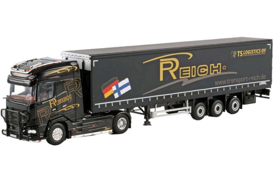 フィリップ ライヒ DAF XG+ カーテンサイド トレーラー / WSI 1/50 建設機械模型 工事車両