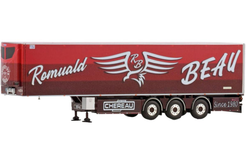 ギャラリービューアに画像をロードする, Transport Beau 3軸 Chereau 冷蔵トレーラー / WSI 1/50 建設機械模型 工事車両