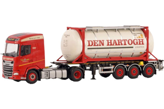 Den Hartogh DAF XG 4x2 コンテナトレーラー / WSI 1/50 建設機械模型 工事車両
