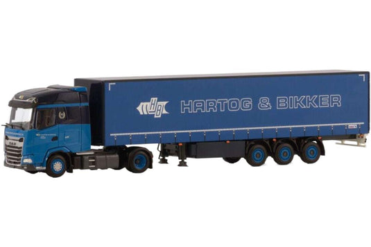 DAF XG 4x2 ターポリントレーラー トラック Hartog & Bikker / WSI 1/50 建設機械模型 工事車両