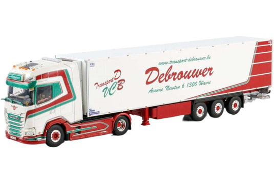 Transport Debrouwer DAF XG+ 4x2 冷凍セミトレーラー 3軸 トレーラー / WSI 1/50 建設機械模型 工事車両