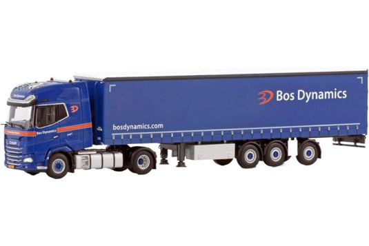 ボスダイナミクス DAF XG+ カーテンサイド トレーラー / WSI 1/50 建設機械模型 工事車両