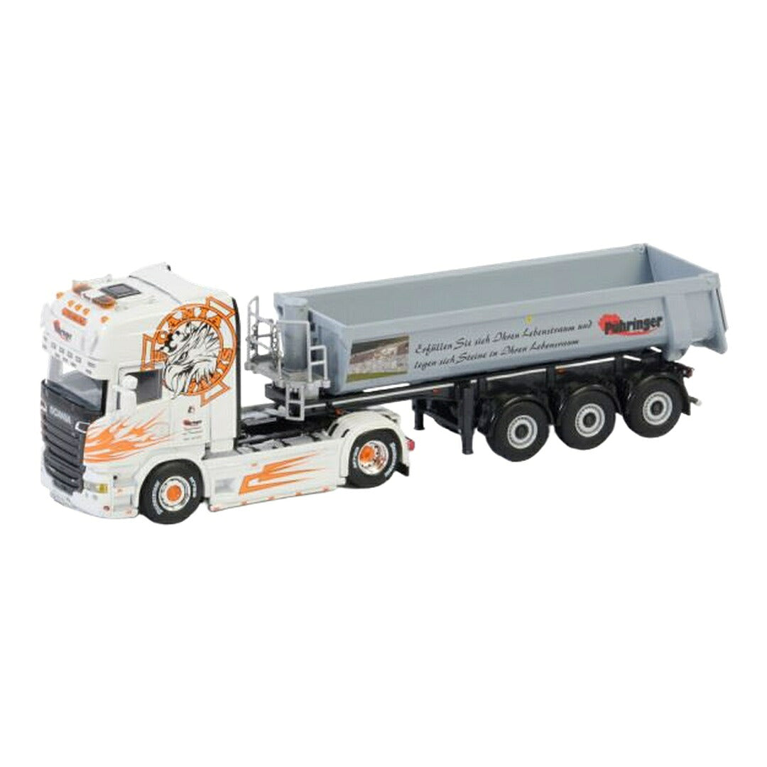 Puhringer スカニア Streamline Topline ダンプトレーラー 1/50 WSI