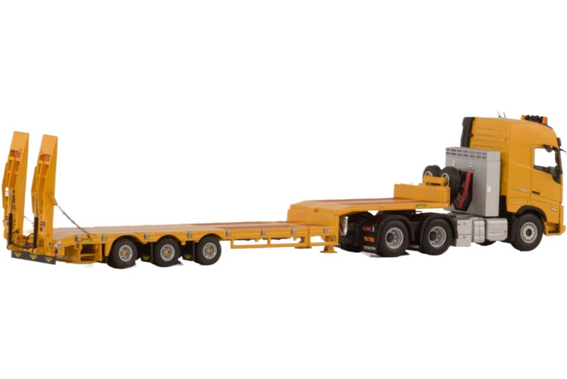 ギャラリービューアに画像をロードする, Premium Line Volvo FH5 グローブトロッター 低床トレーラー / WSI 1/50 建設機械模型 工事車両