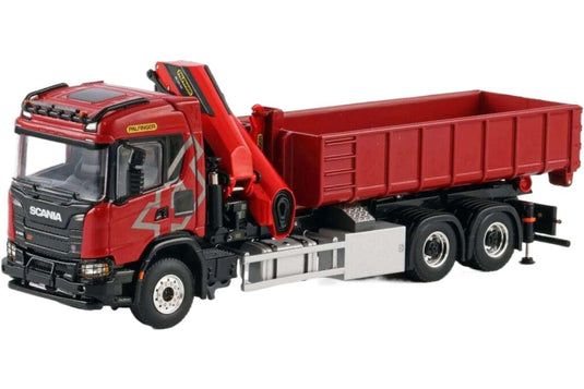 Palfinger Scania G Normal CG17N ダンプカー + Palfinger PK370 TEC モバイルクレーン / WSI 1/50 建設機械模型 工事車両