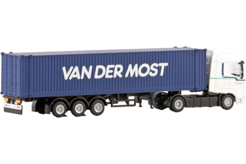 ギャラリービューアに画像をロードする, Van der Most DAF XG 40フィートコンテナトレーラー / WSI 1/87 建設機械模型 工事車両