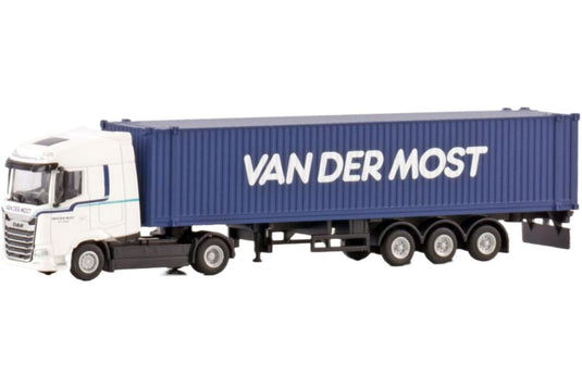 Van der Most DAF XG 40フィートコンテナトレーラー / WSI 1/87 建設機械模型 工事車両
