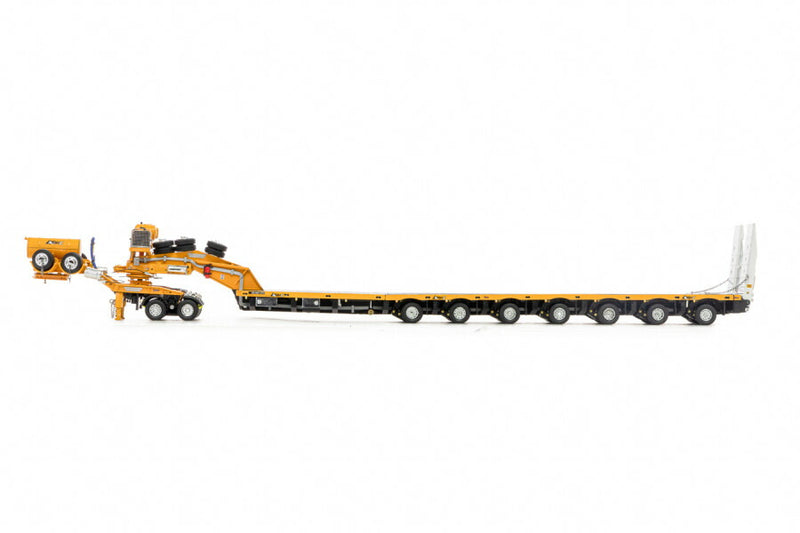ギャラリービューアに画像をロードする, Big Hill Cranes 2X8 DOLLY + 7X8 STEERABLE LOW LOADER / WSI 1/50 建設機械 模型
