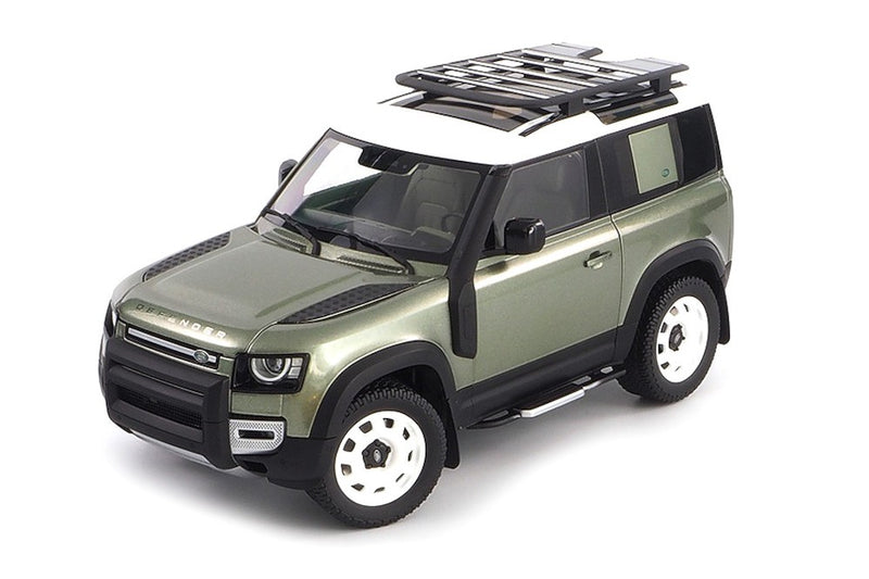 ギャラリービューアに画像をロードする, LAND ROVER DEFENDER 90 ルーフパック 2020年モデル パンゲアグリーン/ Almost-Real 1/18