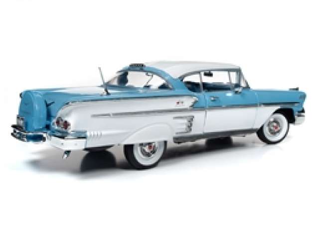 ギャラリービューアに画像をロードする, 【予約】4月以降発売予定Chevrolet 1958 Chevy Bel Air Impala, cashmere blue /Autoworld 1/18 ミニカー