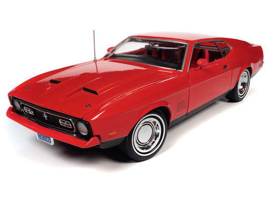 James Bond 007ジェームズ・ボンド 1971 Ford Mustang Mach 1 in Bright Red with Black Graphics - Diamonds Are Forever