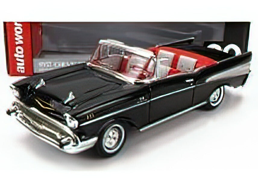 CHEVROLET BEL AIR CABRIOLET OPEN 1957 SILVER AUTOWORLD 18 ミニカー