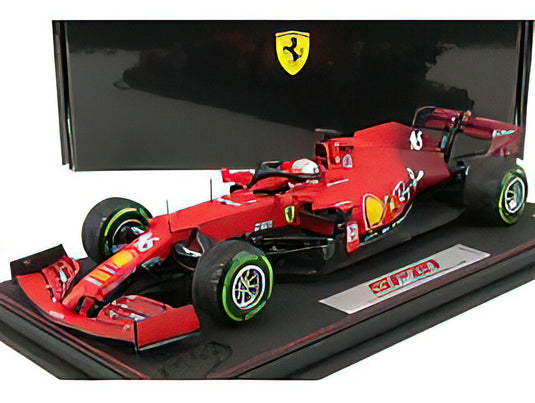 FERRARIフェラーリ F1 SF21 TEAM SCUDERIA FERRARI MISSION WINNOW N 16 4th EMILIA ROMAGNA ITALY GP - INTERMEDIATE RAIN TIRES 2021 CHARLES LECLERC - CON VETRINA - WITH SHOWCASE - RED /BBR 1/18 ミニカー