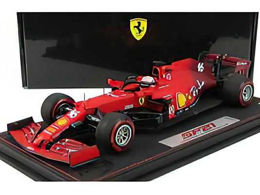 FERRARIフェラーリ F1 SF21 TEAM SCUDERIA FERRARI MISSION WINNOW N 16 4th EMILIA ROMAGNA ITALY GP - SOFT RED TIRES 2021 CHARLES LECLERC - CON VETRINA - WITH SHOWCASE - RED /BBR 1/18 ミニカー