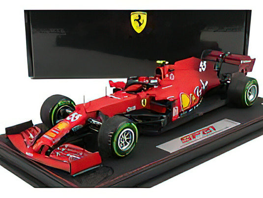 FERRARIフェラーリ F1 SF21 TEAM SCUDERIA FERRARI MISSION WINNOW N 55 5th EMILIA ROMAGNA ITALY GP - INTERMEDIATE RAIN TIRES 2021 CARLOS SAINZ JR. - CON VETRINA - WITH SHOWCASE - RED /BBR 1/18 ミニカー