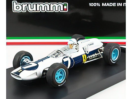 FERRARI - F1 158 N 7 MEXICO GP JOHN SURTEES 1964 WORLD CHAMPION - WITH DRIVER FIGURE - WHITE BLUE F1 WOLRD CHAMPION /BRUMM 1/43 ミニカー