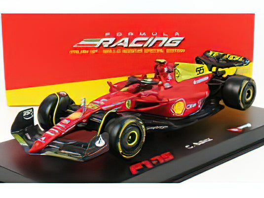 FERRARI F1-75 SCUDERIA FERRARI N 55 4th MONZA GP ITALY 2022 CARLOS SAINZ  RED YELLOW /BURAGO 1/43 ミニカー海外限定