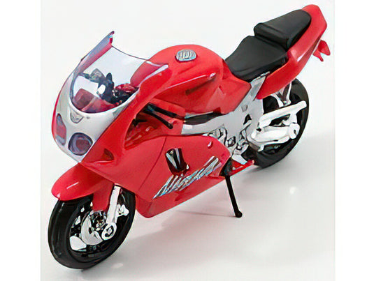 KAWASAKI - ZX-7R 750 NINJA 1994 - RED SILVER /Burago 1/18 バイク模型 ミニカー