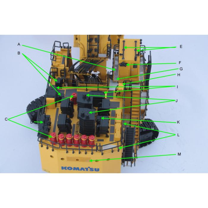 ギャラリービューアに画像をロードする, Komatsuコマツ PC8000-11 Diesel Mining Excavator フロントショベル トラック/Bymo 建設機械模型 工事車両 1/50 ミニカー