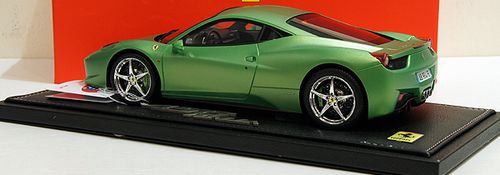 ギャラリービューアに画像をロードする, フェラーリ 458 イタリア 2009 メタリックグリーン 20台限定/BBR 1/18 レジンモデル ミニカー
