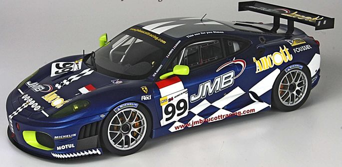 ギャラリービューアに画像をロードする, 【予約】6月以降発売予定 フェラーリ F430 GT2 ルマン24時間 2008 JMB Racing 100台限定 /BBR 1/18 レジン ミニカー