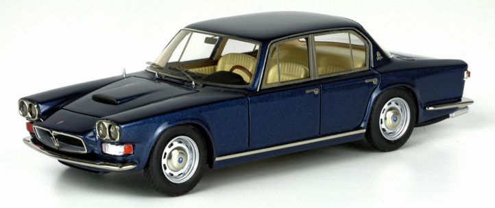 ギャラリービューアに画像をロードする, 【予約】6月以降発売予定 マセラティ クアトロポルテ 1965 ダークブルー 54台限定 /BBR 1/43 レジン ミニカー