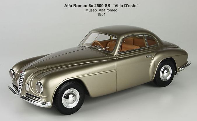 ギャラリービューアに画像をロードする, 【予約】5月以降発売予定 アルファロメオ Villa d’Este 1951 メタルゴールド 200台限定 /BBR 1/18 レジン ミニカー