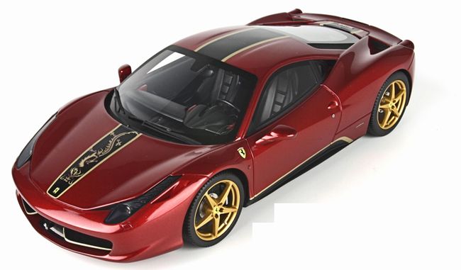 フェラーリ458 イタリア 20周年記念 中国スペシャルエディションRosso Marco Polo /BBR 1/18 レジン ミニカー –  ラストホビー