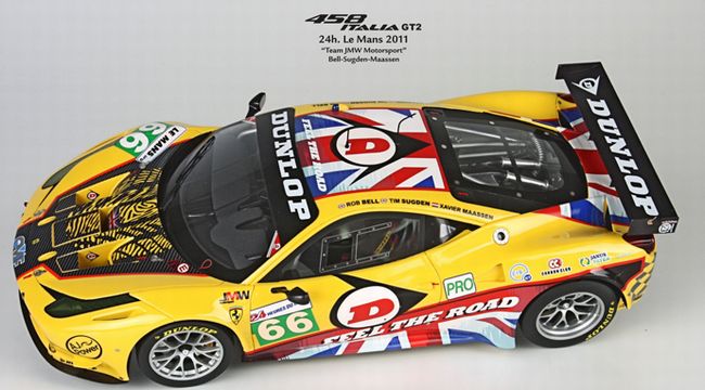 ギャラリービューアに画像をロードする, 【予約】Ferrariフェラーリ 458 GT2 Le Mansルマン 2011 Team JMW Motorsport 150台限定 /BBR 1/18 レジンミニカー