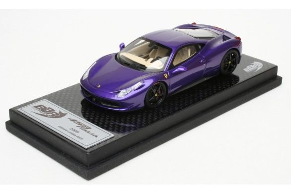 ギャラリービューアに画像をロードする, 特注 FERRARIフェラーリ 458 ITALIAイタリア DINO VIOLETバイオレット 25台限定 /BBR 1/43 レジンミニカー 模型
