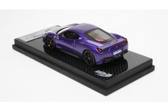 ギャラリービューアに画像をロードする, 特注 FERRARIフェラーリ 458 ITALIAイタリア DINO VIOLETバイオレット 25台限定 /BBR 1/43 レジンミニカー 模型