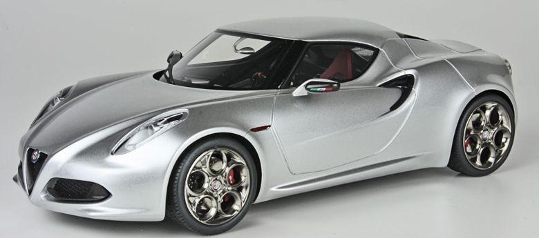 ギャラリービューアに画像をロードする, 【予約】12月以降発売予定 Alfa Romeoアルファロメオ 4C Concept Frankfurt 2011 メタリックスチール 80台限定 /BBR 1/18 レジンミニカー