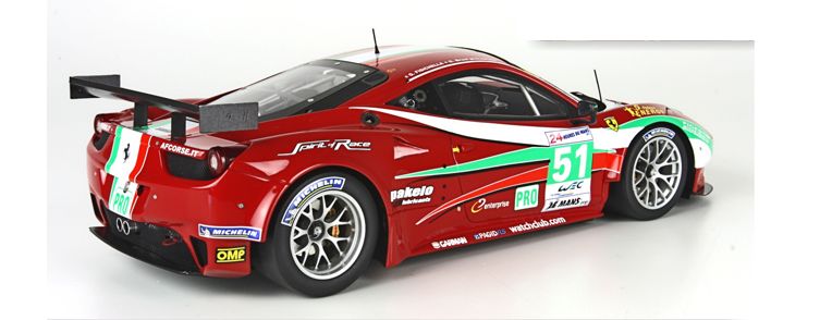 ギャラリービューアに画像をロードする, 【予約】Ferrariフェラーリ 458 Italiaイタリア GT2 GTE Pro Le Mans 2012 AF Corse /Fisichella-Bruni-Villander /BBR 1/18 ミニカー